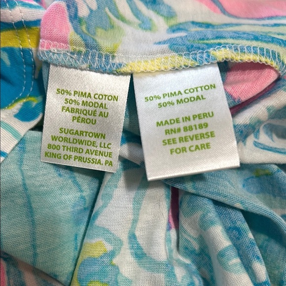 Lilly Pulitzer Blue and Pink Ruffled Blouse - Picture 3 of 8